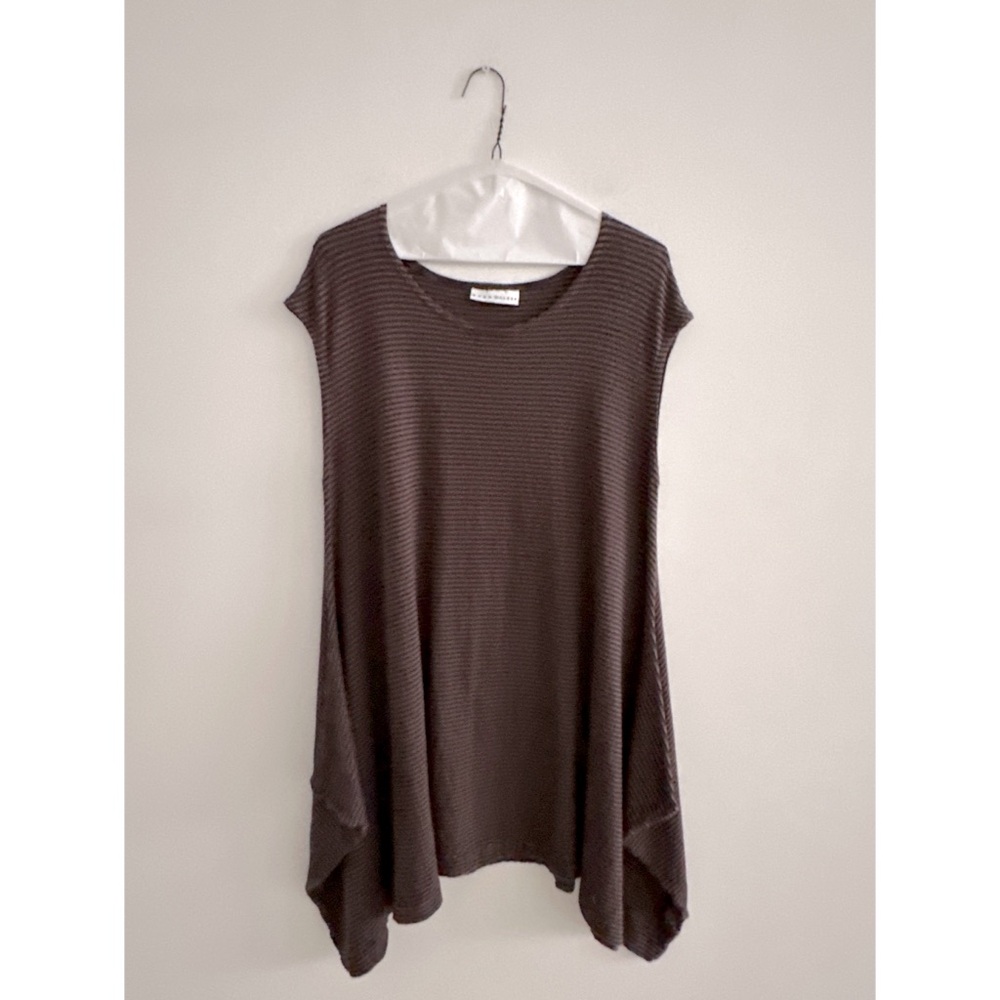 Bryn Walker Brown Stripe Tunic Top